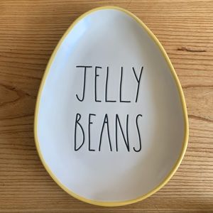 Rae Dunn - JELLY BEANS - Egg Shaped Plate - Yellow